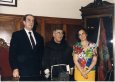 Homenaje a Villasante en Guernica, José Antonio Arana, Luis Villasante y M. Carmen Garmendia